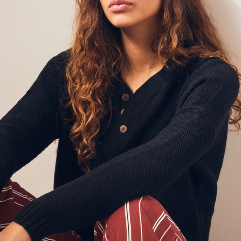 Pacsun LA Hearts Henley Dolman Cropped Sweater